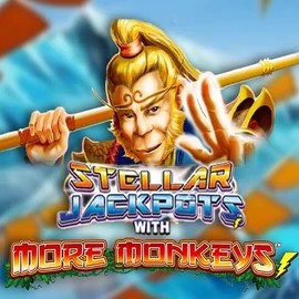 Stellar Jackpots with More Monkeys slot visual from Lightning Box Game available on glorioncasinoo.at
